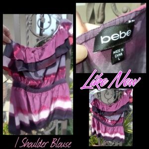 BEBE One Shoulder Blouse LIKE NEW